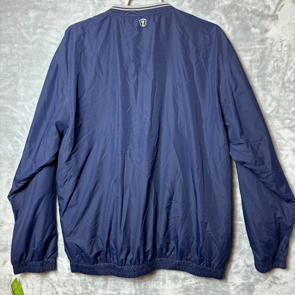 Pro Tour Cool Play Mens Large L Golf Pullover Navy Blue Long Sleeve V Neck NEW - Picture 3 of 10